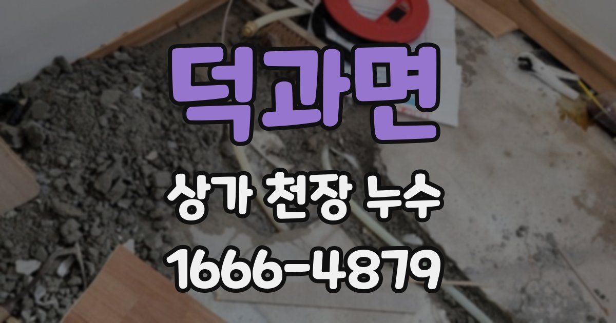 덕과면 상가 천장 누수