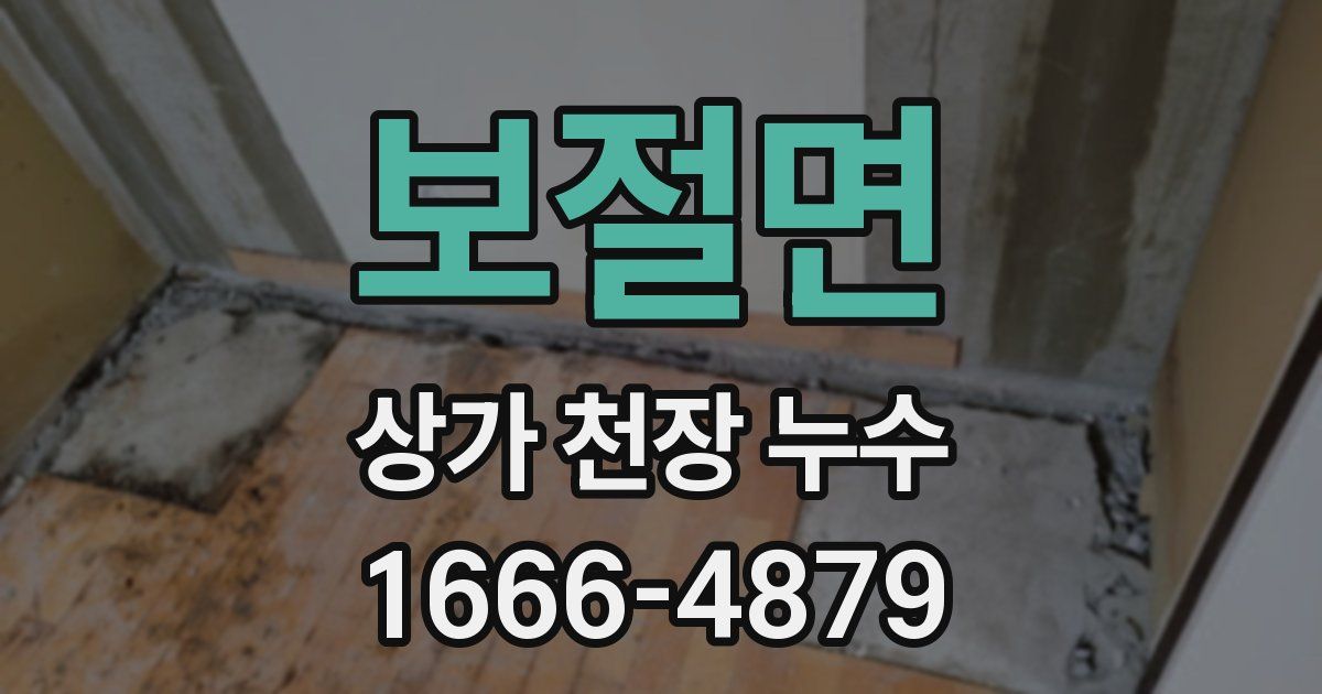 보절면 상가 천장 누수
