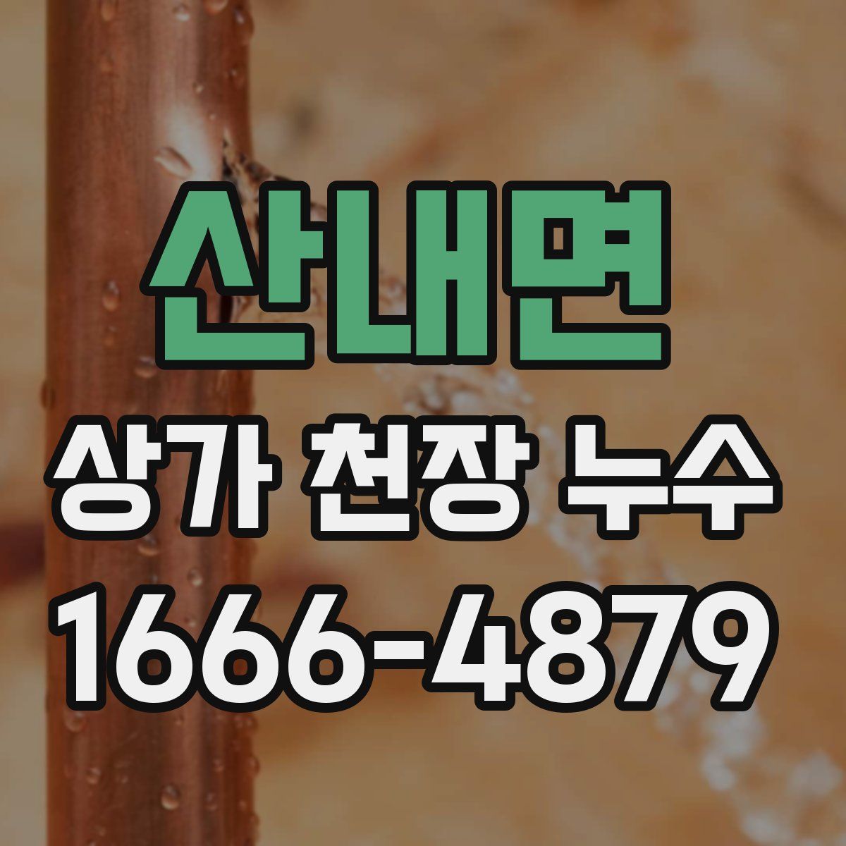 산내면 상가 천장 누수