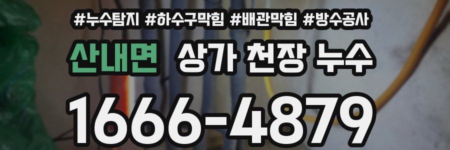 산내면 상가 천장 누수