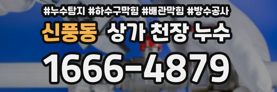 신풍동 상가 천장 누수