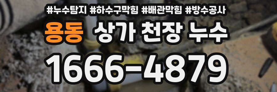 용동 상가 천장 누수