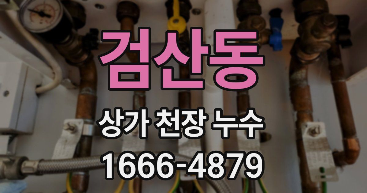 검산동 상가 천장 누수