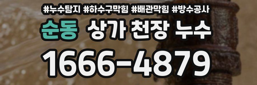 순동 상가 천장 누수
