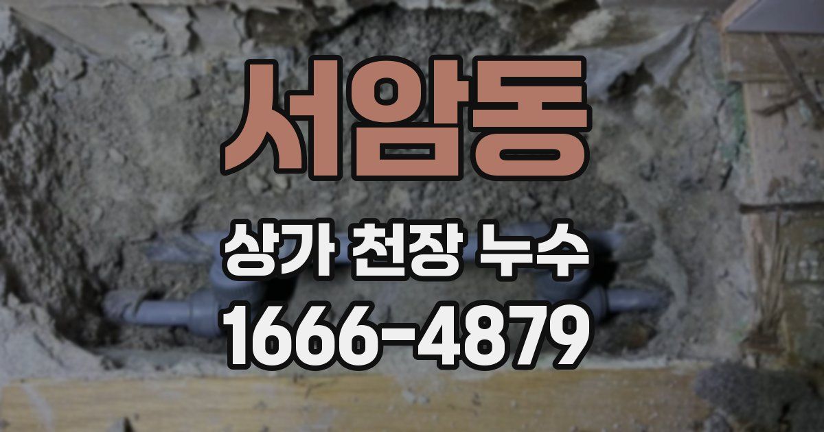 서암동 상가 천장 누수