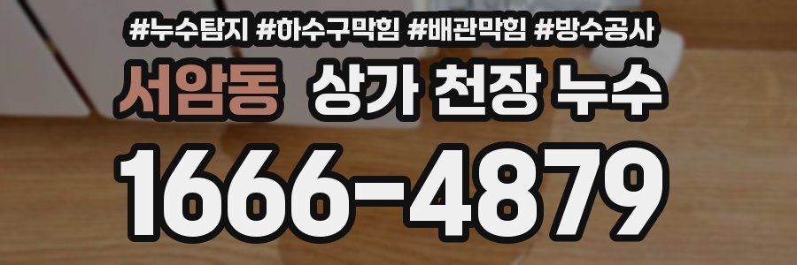서암동 상가 천장 누수