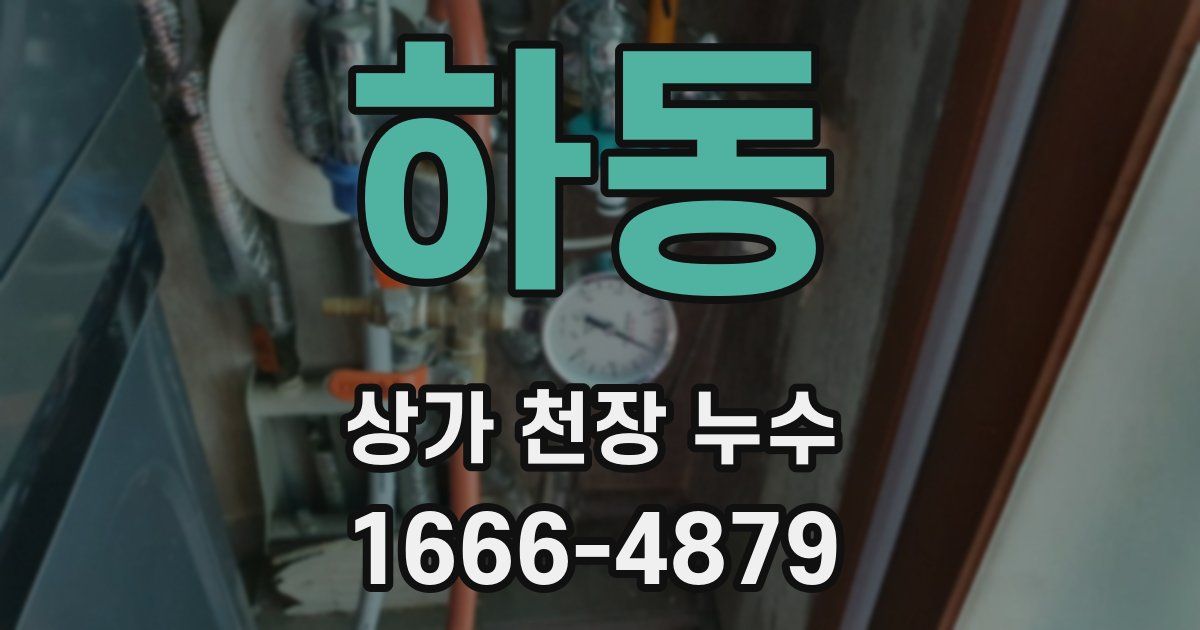 하동 상가 천장 누수