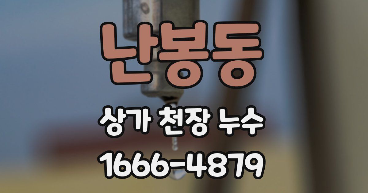 난봉동 상가 천장 누수