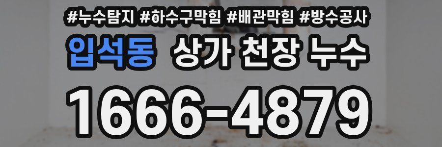 입석동 상가 천장 누수