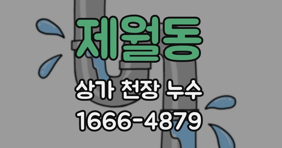 제월동 상가 천장 누수