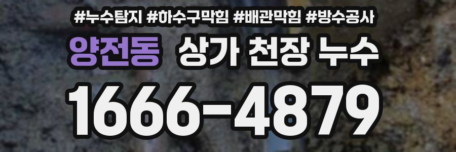 양전동 상가 천장 누수