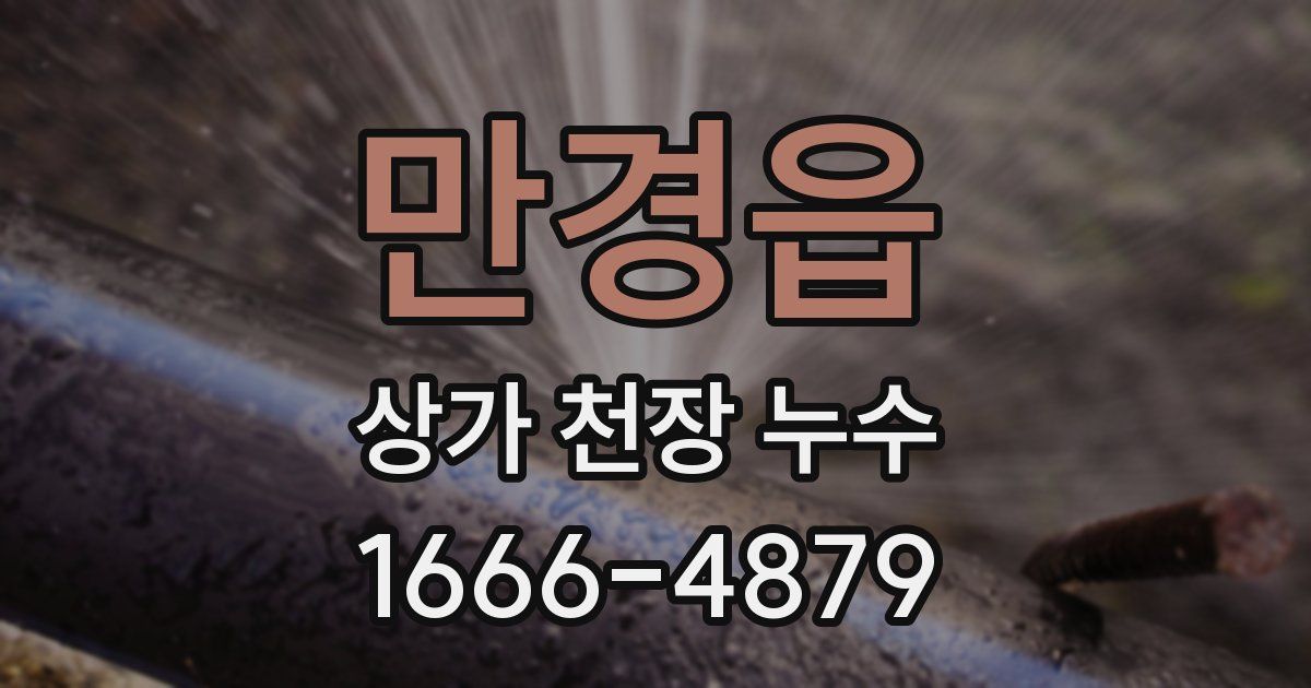 만경읍 상가 천장 누수