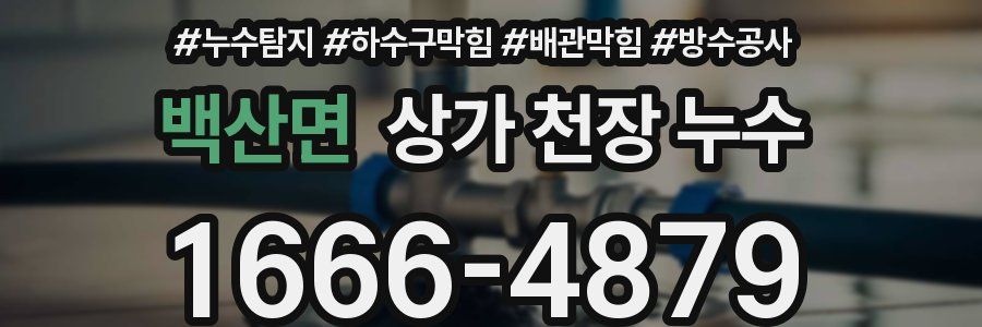 백산면 상가 천장 누수