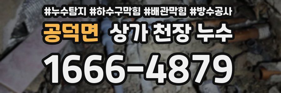 공덕면 상가 천장 누수