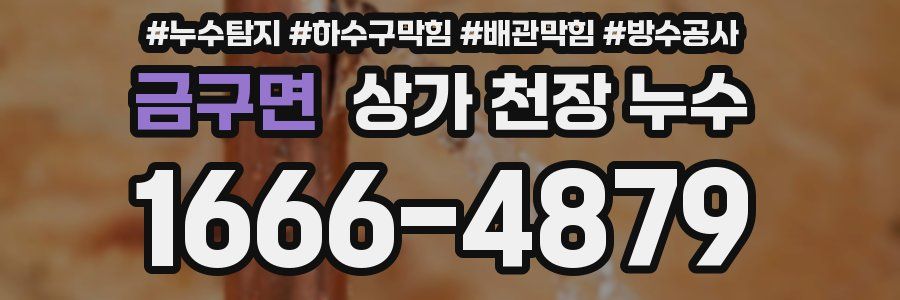 금구면 상가 천장 누수