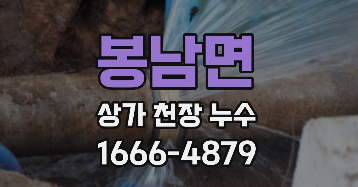봉남면 상가 천장 누수