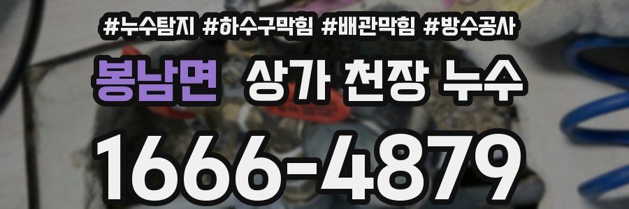 봉남면 상가 천장 누수