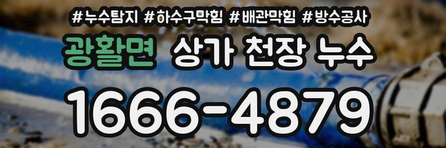광활면 상가 천장 누수