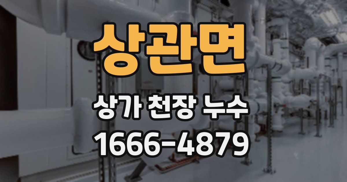 상관면 상가 천장 누수