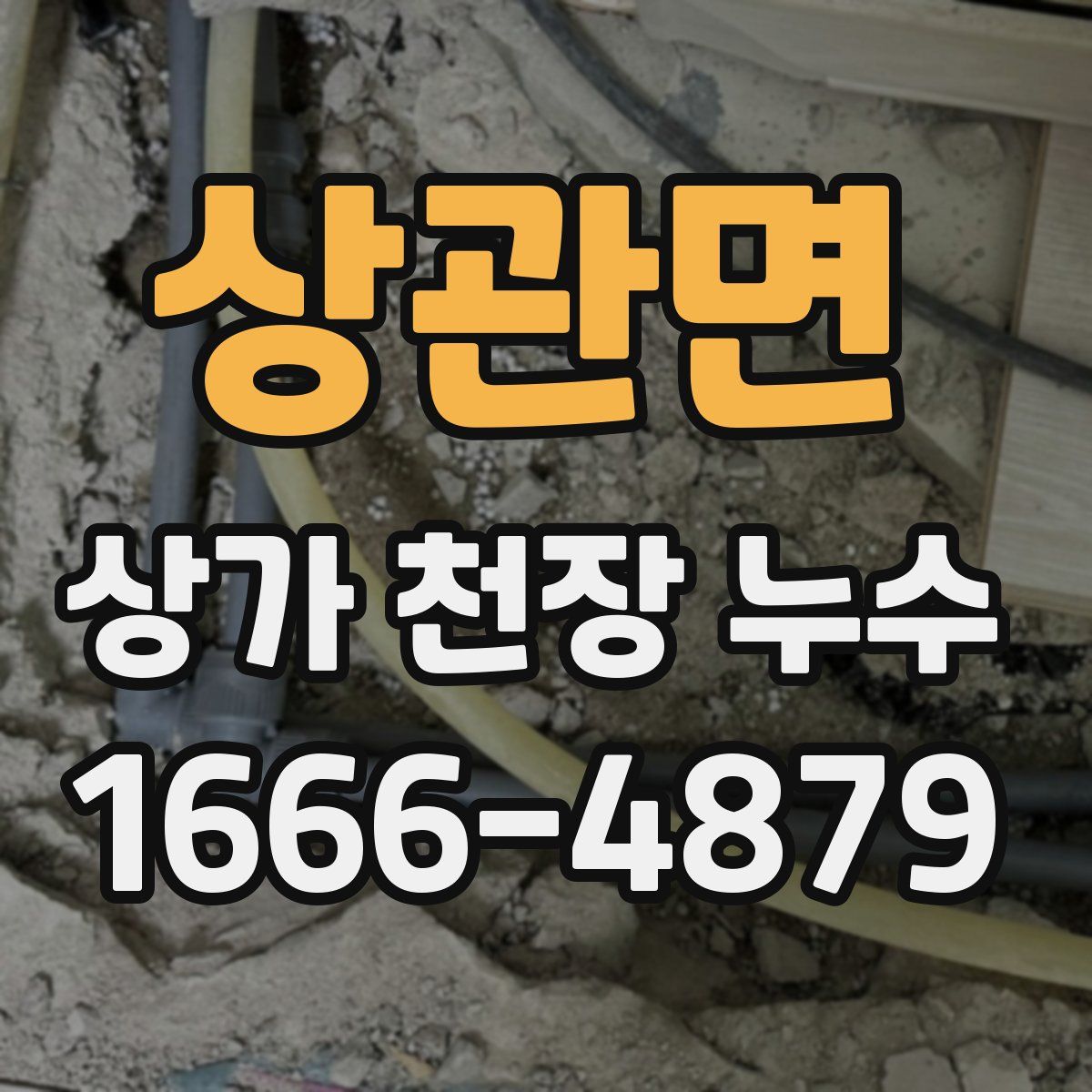 상관면 상가 천장 누수