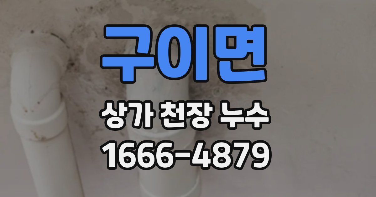 구이면 상가 천장 누수