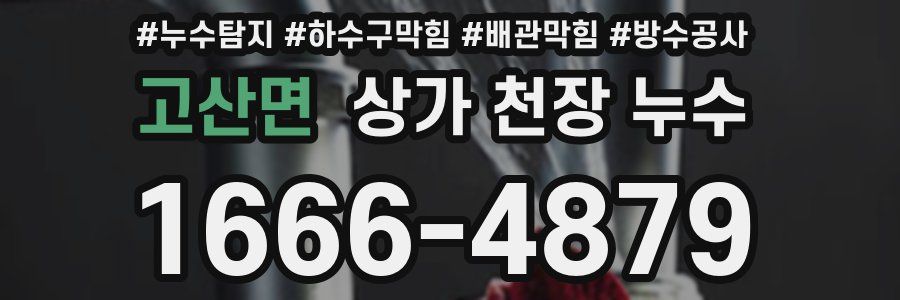 고산면 상가 천장 누수