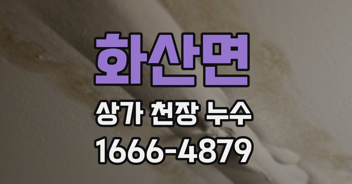 화산면 상가 천장 누수