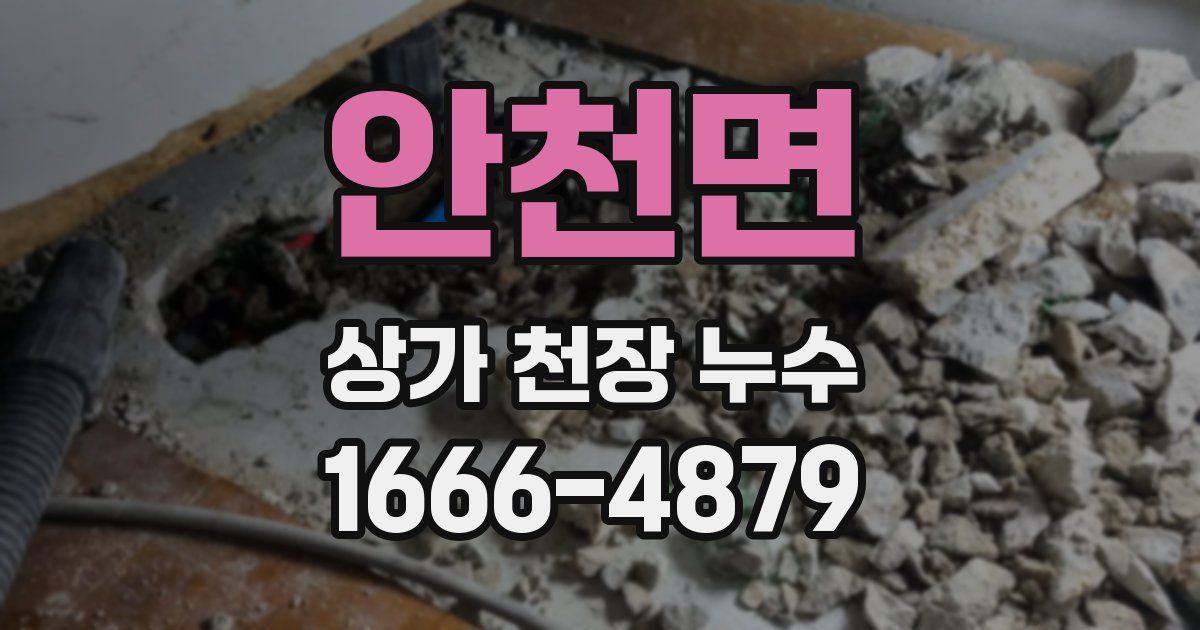 안천면 상가 천장 누수