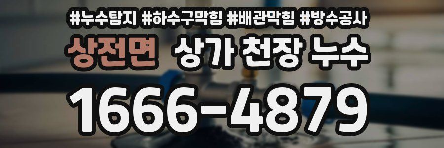 상전면 상가 천장 누수