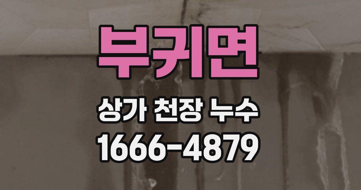부귀면 상가 천장 누수