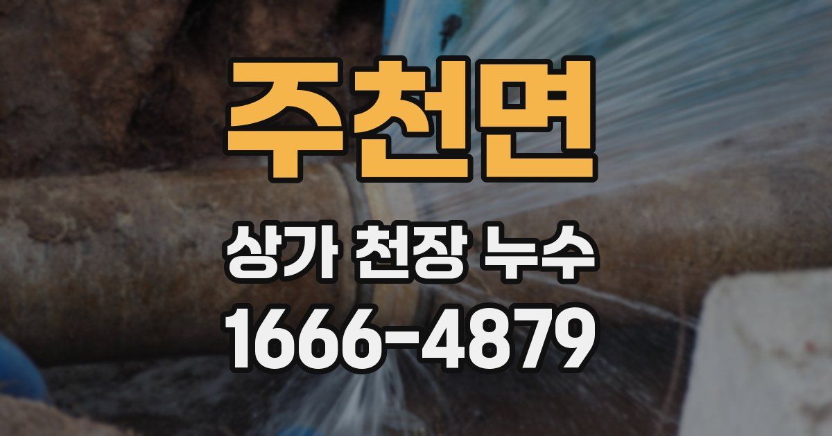 주천면 상가 천장 누수