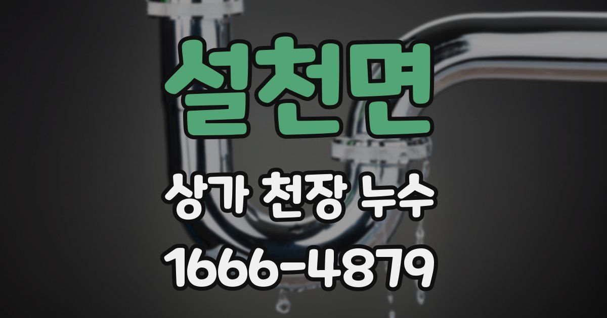 설천면 상가 천장 누수