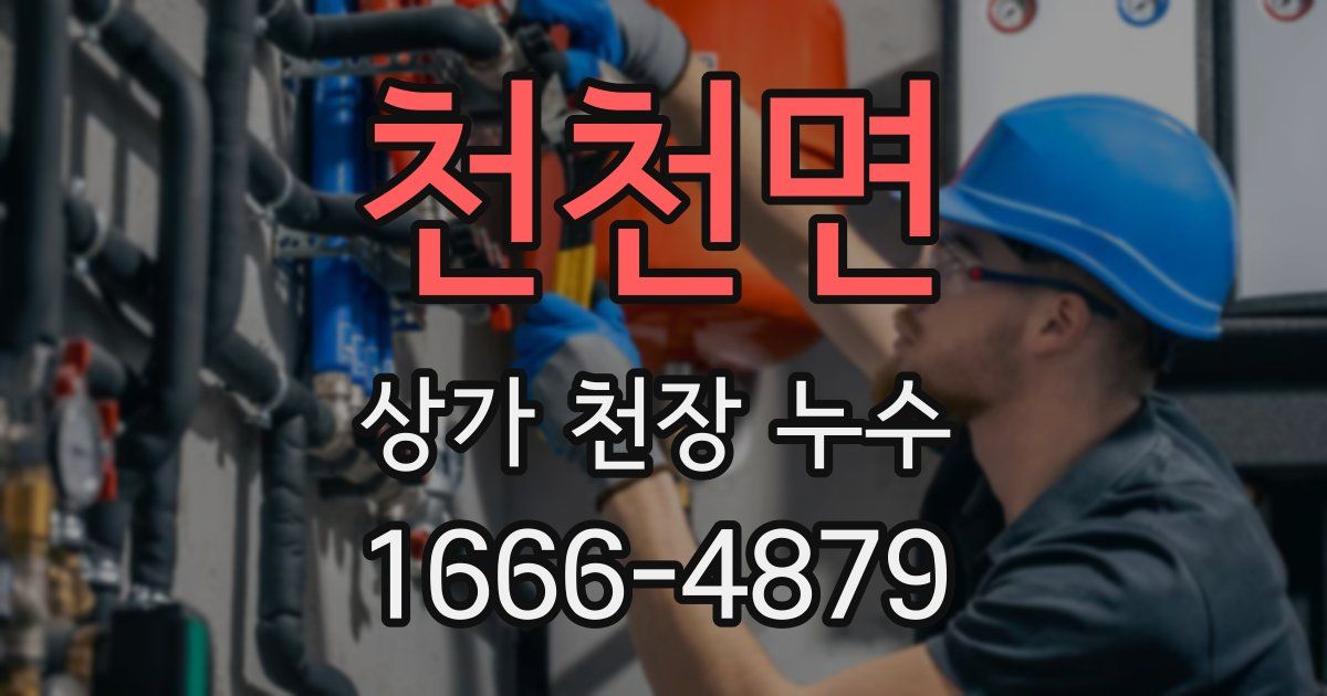 천천면 상가 천장 누수