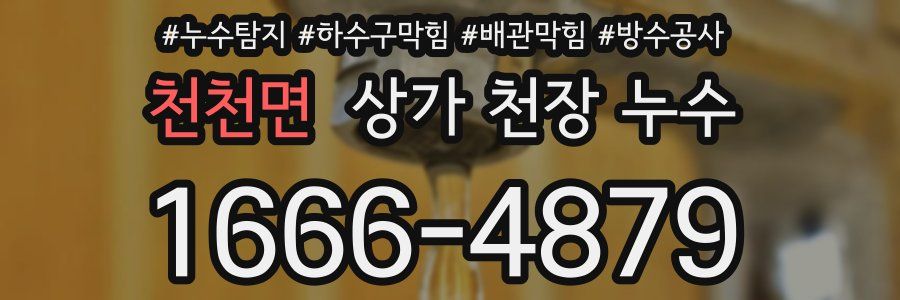 천천면 상가 천장 누수