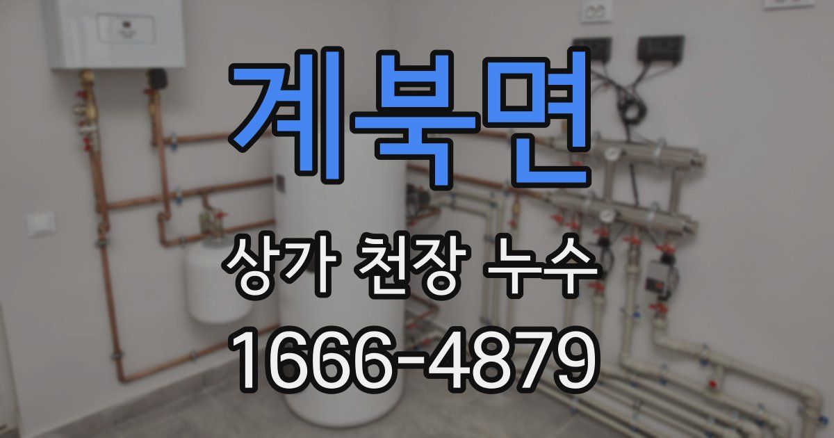 계북면 상가 천장 누수