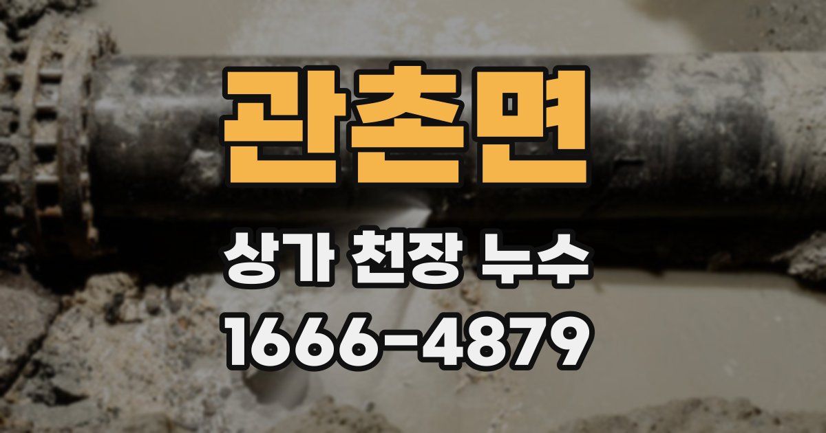 관촌면 상가 천장 누수