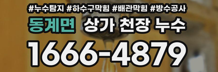 동계면 상가 천장 누수