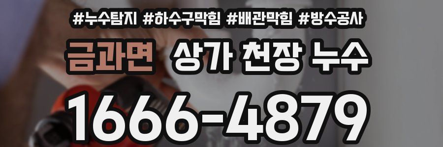 금과면 상가 천장 누수