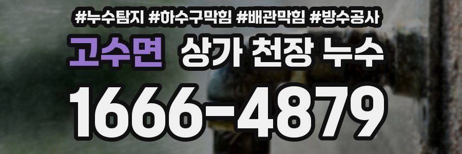 고수면 상가 천장 누수