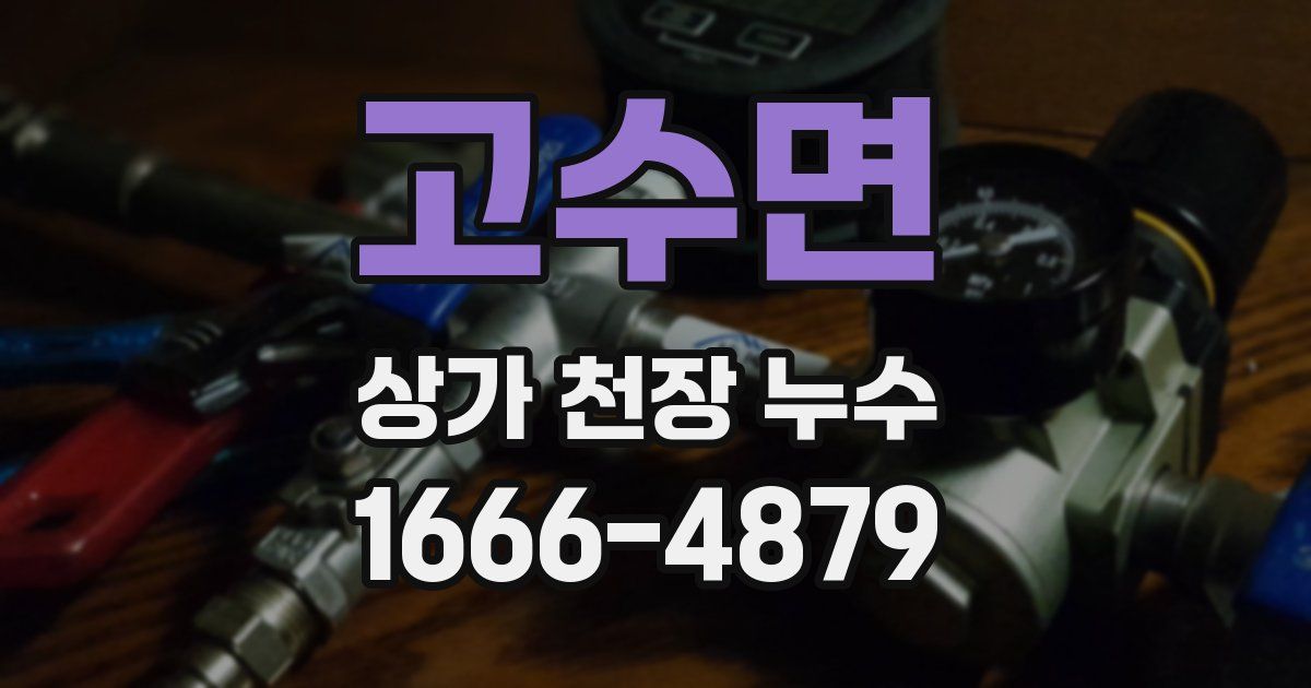 고수면 상가 천장 누수