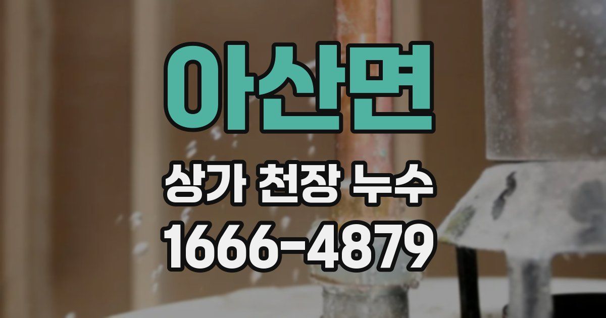 아산면 상가 천장 누수