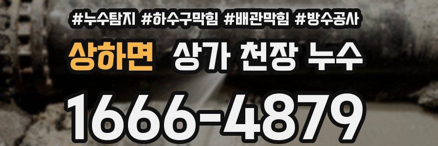 상하면 상가 천장 누수