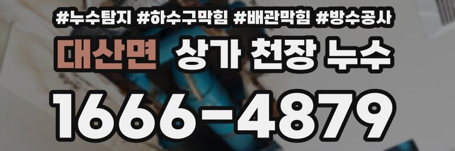 대산면 상가 천장 누수