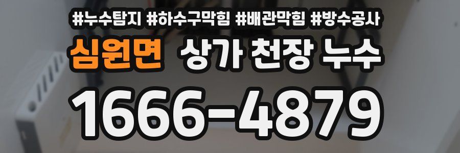 심원면 상가 천장 누수