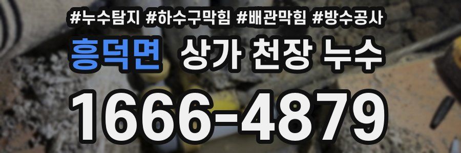 흥덕면 상가 천장 누수