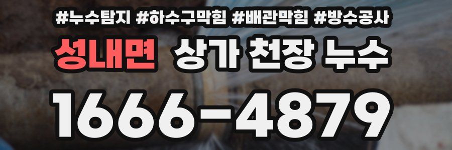 성내면 상가 천장 누수