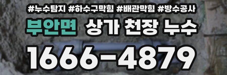 부안면 상가 천장 누수