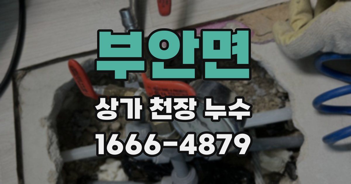 부안면 상가 천장 누수
