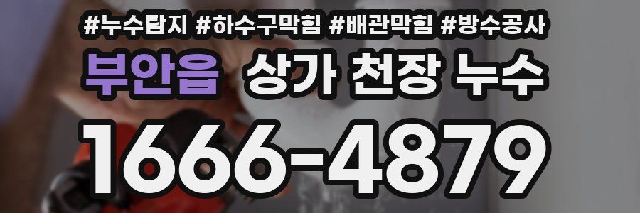 부안읍 상가 천장 누수