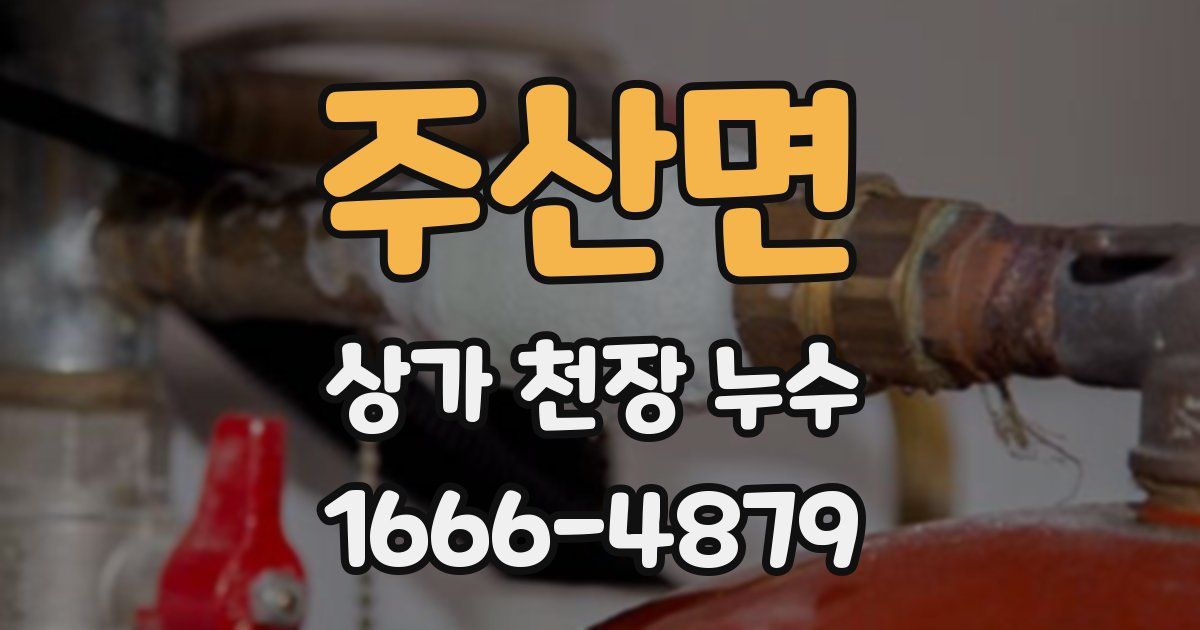 주산면 상가 천장 누수